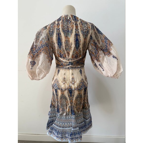 Zimmermann Printed Plissé-Organza Mini Dress - Picture 3 of 10